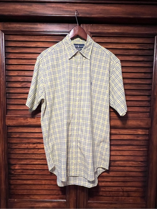 Ralph Lauren Other - Ralph‎ Lauren Short-Sleeve Plaid Button-Down Shirt - Yellow & Blue Size Medium